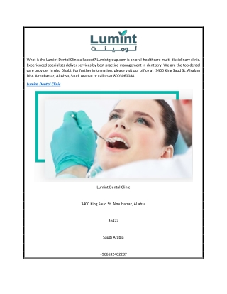 Lumint Dental Clinic  Lumintgroup.com