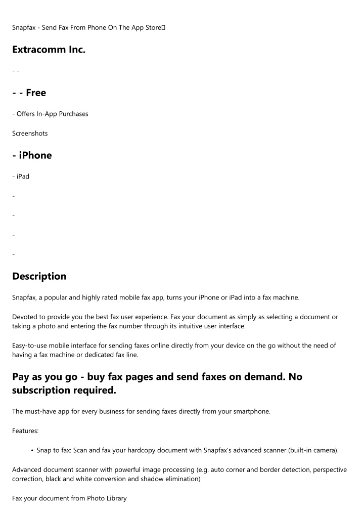 snapfax send fax from phone on the app store