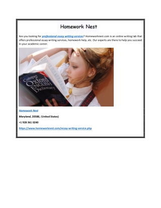 Professional Essay Writing Services Homeworknest.com