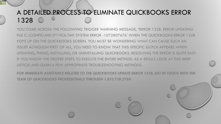 a detailed process to eliminate quickbooks error 1328