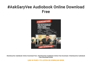 #AskGaryVee Audiobook Online Download Free