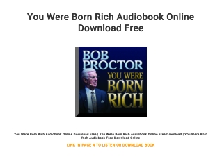 You Were Born Rich Audiobook Online Download Free
