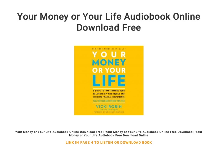 your money or your life audiobook online your