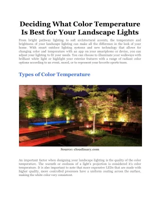 deciding what color temperature is best for your