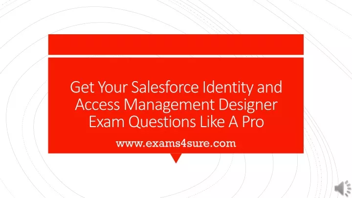 get your salesforce identity and access management designer exam questions like a pro