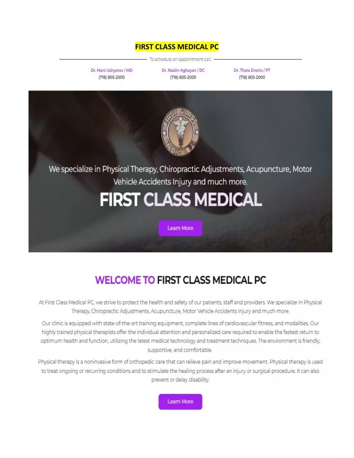 first class medical pc
