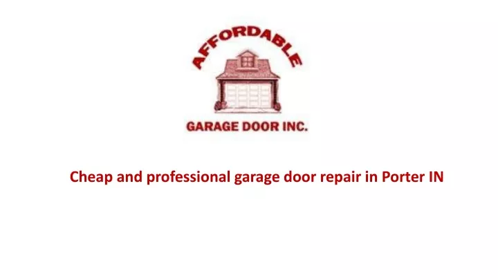 cheap and professional garage door repair