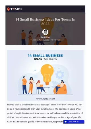 14 small business ideas for teens in 2022
