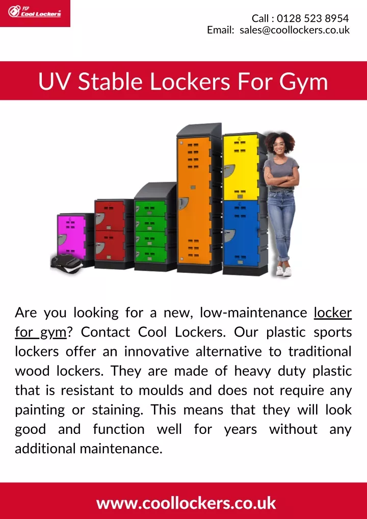 call 0128 523 8954 email sales@coollockers co uk
