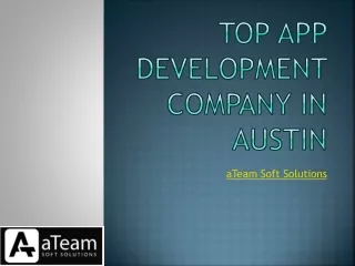 Top App Development Company in Austin