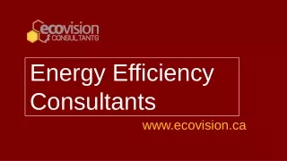 Energy Efficiency Consultants - ecovision.ca