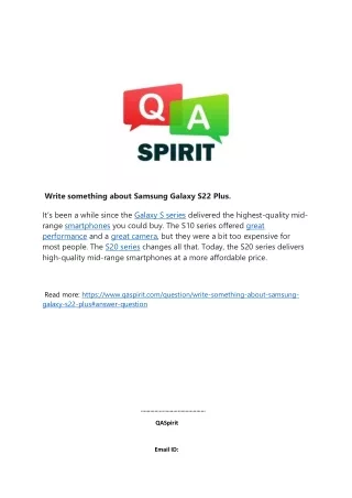 write something about samsung galaxy s22 plus