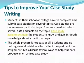 tips to improve your case study writing