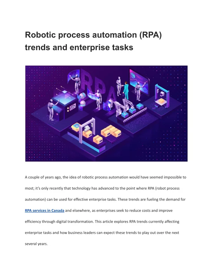 robotic process automation rpa trends