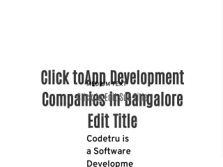 App Development Companies in Bangalore