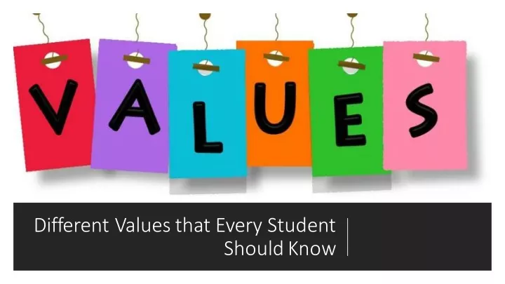 different values that every student