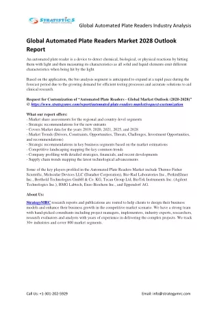 global automated plate readers industry analysis