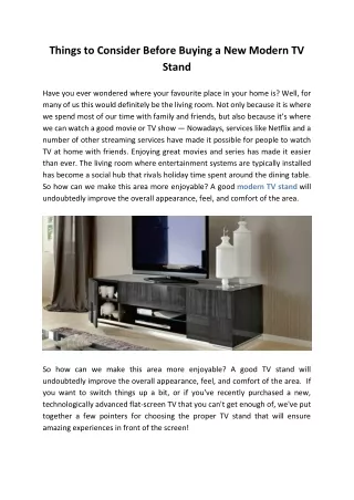 things to consider before buying a new modern