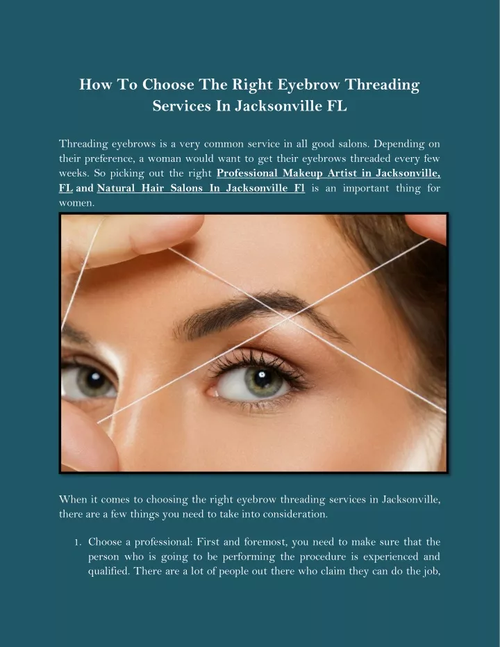 how to choose the right eyebrow threading