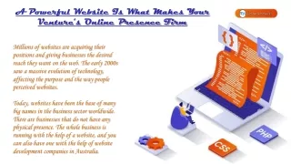 a powerful website is what makes your venture