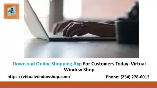 Online Shopping App For Customers- Virtual Window Shop