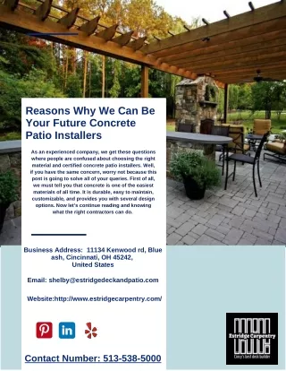 Deck And Concrete Patio Service In Cincinnati