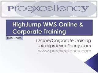 highjump wms online corporate training