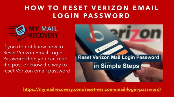 how to reset verizon email login password