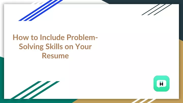 how to put problem solving on a resume