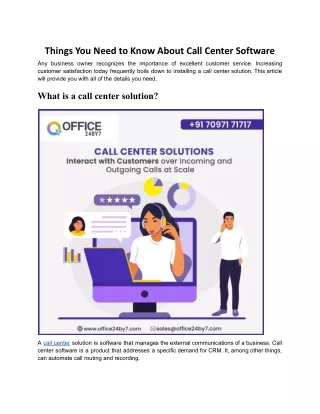 things you need to know about call center software