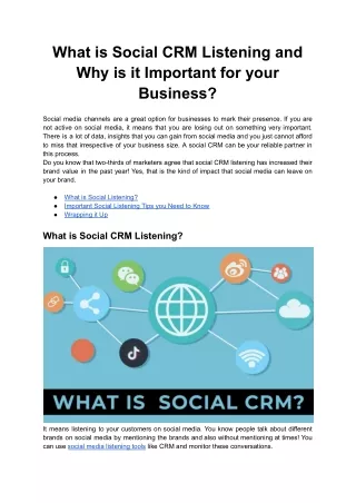 what is social crm listening