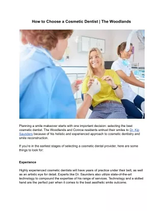 How to Choose a Cosmetic Dentist