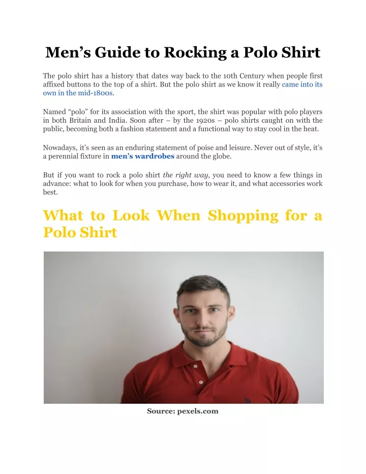 men s guide to rocking a polo shirt