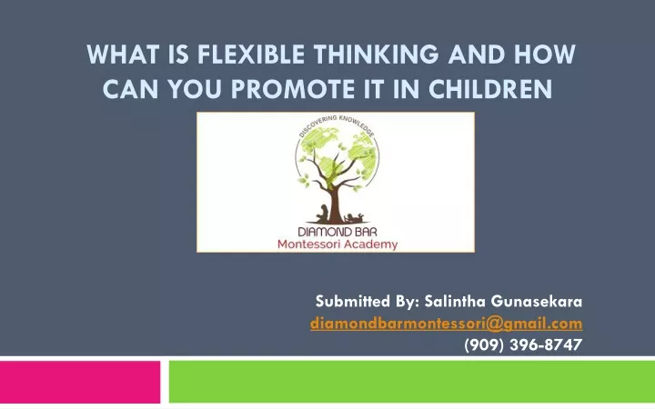 what is flexible thinking and how can you promote it in children