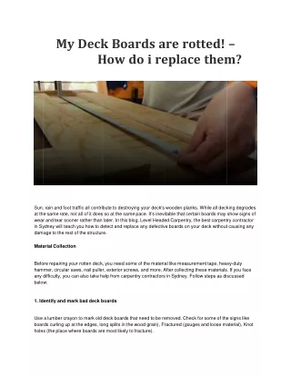 My Deck Boards are Rotted! – How do i Replace Them? – LEVEL HEADED CARPENTRY