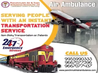 Get Reliable Air Ambulance in Indore & Goa with Remedial Services by Panchmukhi
