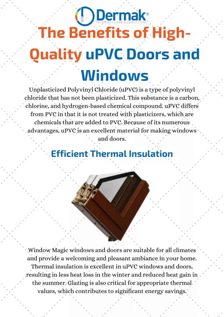 the benefits of high quality upvc doors