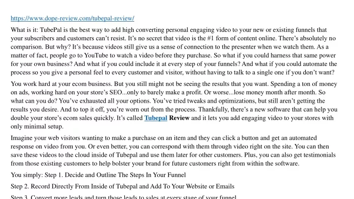 https www dope review com tubepal review what