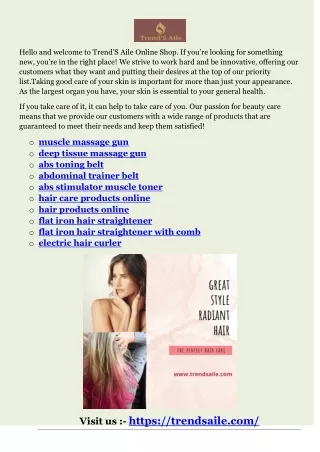 hello and welcome to trend s aile online shop