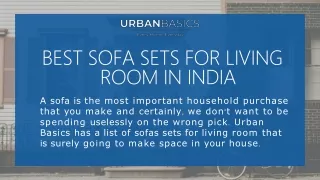 Best Sofa Sets for Living Room in India