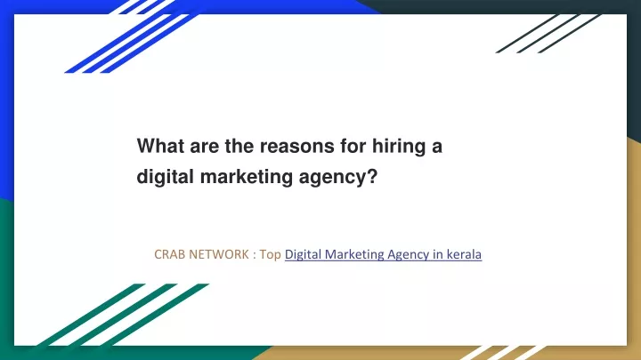 what are the reasons for hiring a digital marketing agency