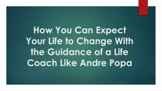 how you can expect your life to change with the guidance of a life coach like andre popa