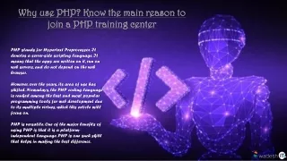 why use php know the main reason to join