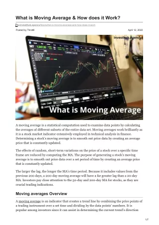 What is Moving Average amp How does it Work