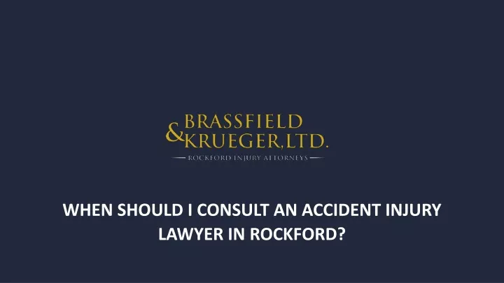 when should i consult an accident injury lawyer