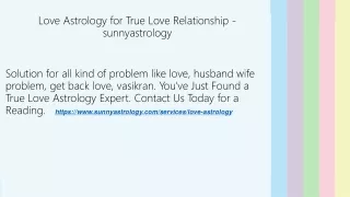 Love Astrology for True Love Relationship