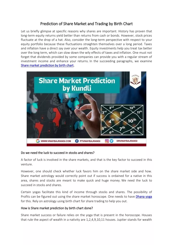 prediction of prediction of s share