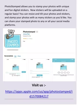 photostamped allows you to stamp your photos with