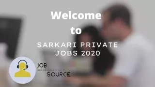 Sarkari Private Jobs 2020