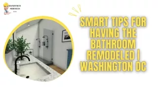 Smart Tips for Having the Bathroom Remodeled  Washington DC